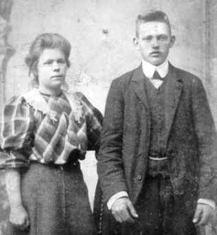 Marie og Jens Peder Mogensen som unge